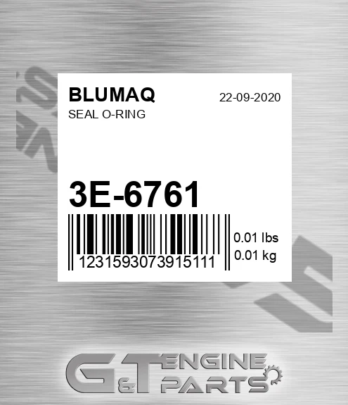 3E-6761 Seal O-ring for BLUMAQ