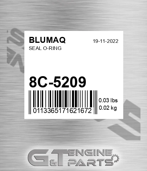 8C-5209 Seal O-ring for BLUMAQ