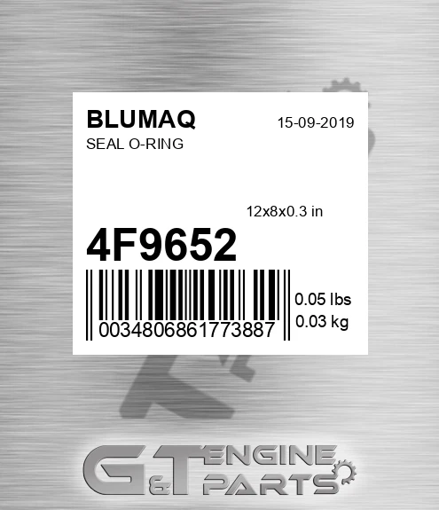 4F-9652 Seal O-ring for BLUMAQ