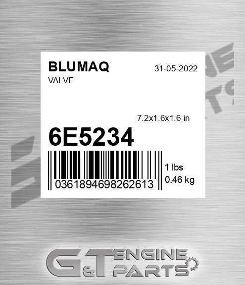 6E-5234 Valve for BLUMAQ