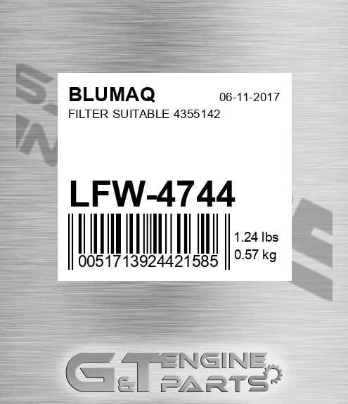 LFW-4744 Filter Suitable 4355142 for BLUMAQ