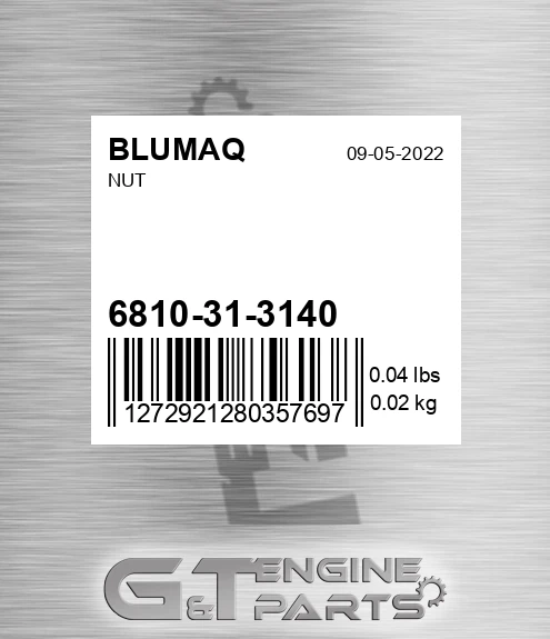 6810-31-3140 Nut for BLUMAQ