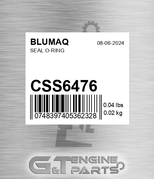 CSS6476 Seal O-ring