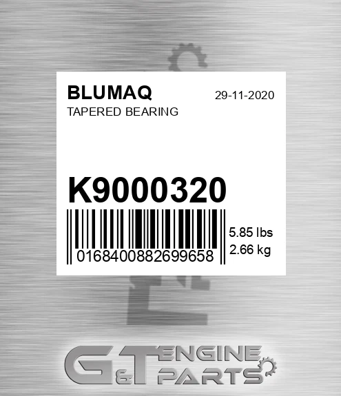 K9000320 Tapered Bearing for BLUMAQ