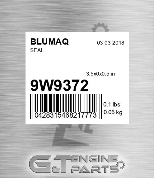 9W-9372 Seal for BLUMAQ