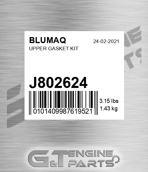 J802624 Upper Gasket Kit
