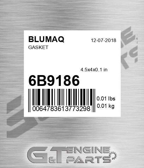 6B-9186 Gasket for BLUMAQ