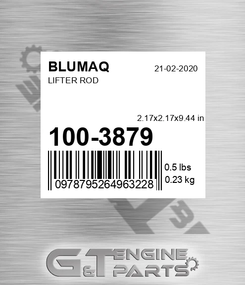 100-3879 Lifter Rod