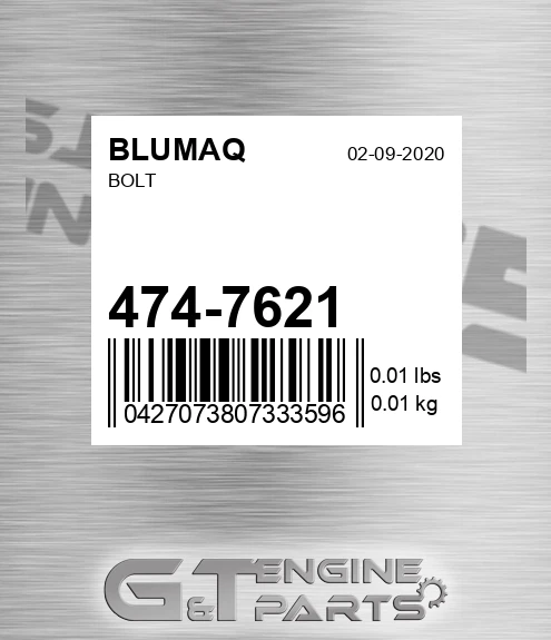 474-7621 Bolt for BLUMAQ
