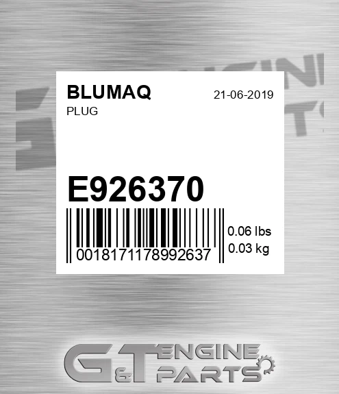 E926370 BLUMAQ Plug