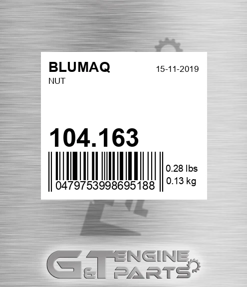 104.163 Nut for BLUMAQ