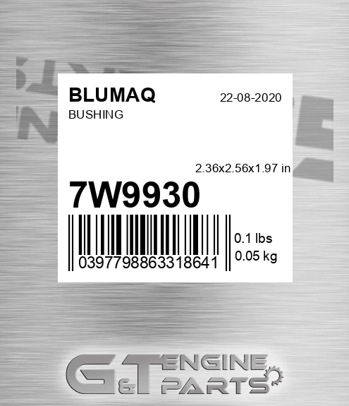 7W-9930 Bushing for BLUMAQ