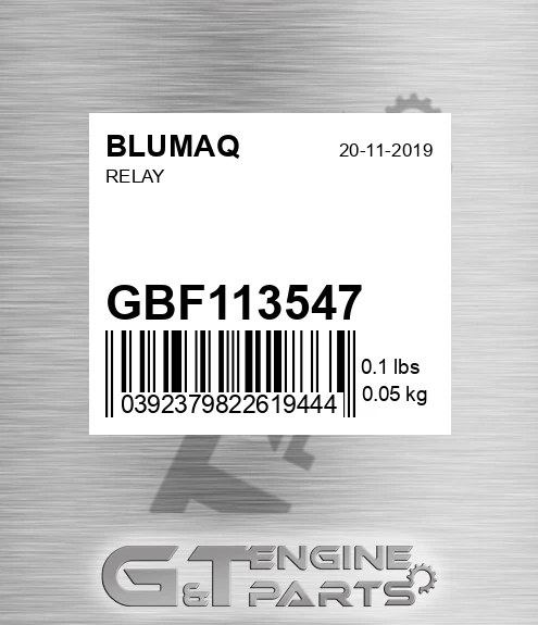 GBF113547 Relay for BLUMAQ