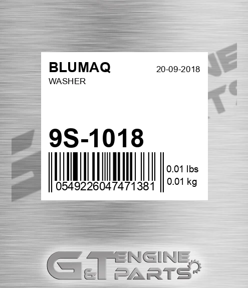 9S-1018 Washer for BLUMAQ