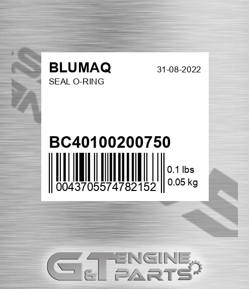 BC40100200750 Seal O-ring for BLUMAQ