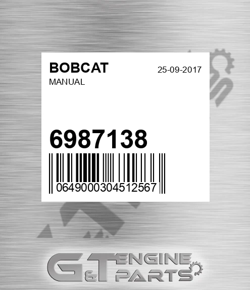 6987138 BOBCAT Manual