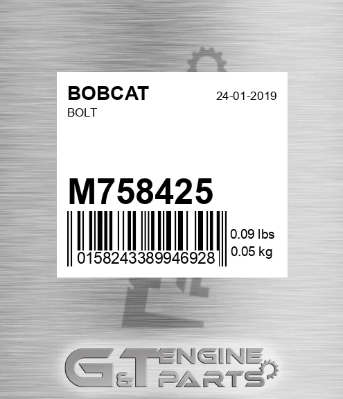 M75842.5 Bolt for BOBCAT