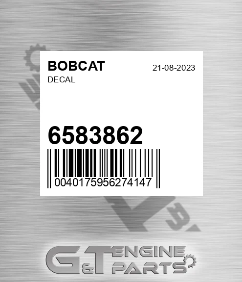6583862 BOBCAT Decal