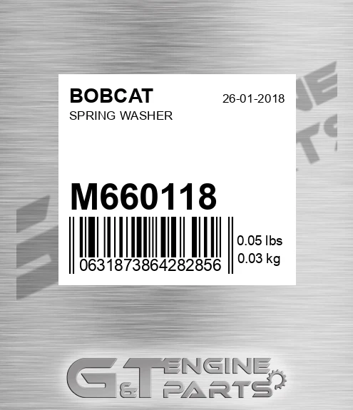 M66011.8 Spring Washer for BOBCAT