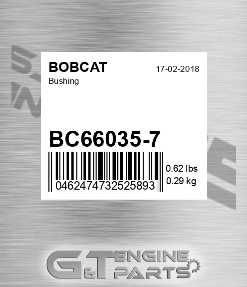 BC660357 BOBCAT Bushing