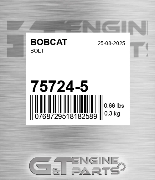 75724-5 Bolt for BOBCAT