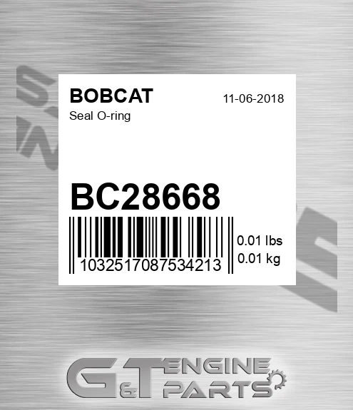 BC28668 BOBCAT Seal O-ring