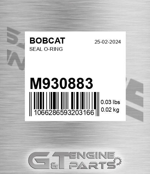 M93088.3 Seal O-ring for BOBCAT