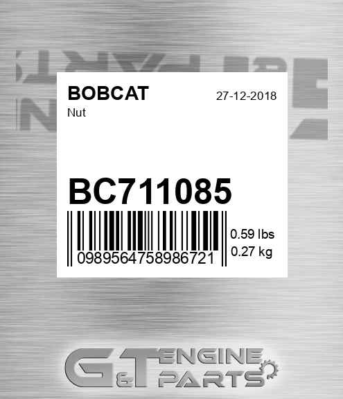 BC711085 Nut for BOBCAT