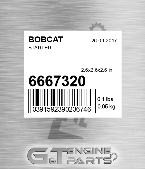 6667320 Starter for BOBCAT