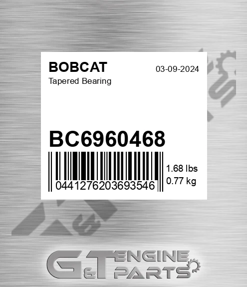 BC6960468 Tapered Bearing for BOBCAT