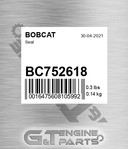 BC752618 Seal for BOBCAT