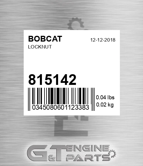 81514-2 Locknut for BOBCAT