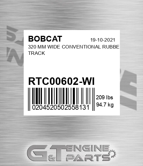 RTC00602-WI 320 Mm Wide Conventional Rubber Track