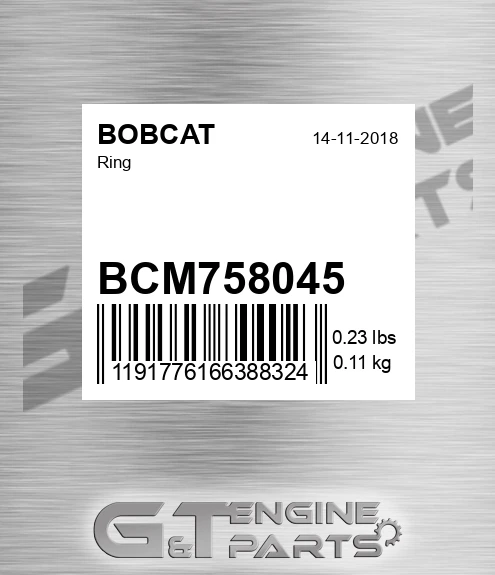 BCM758045 Ring for BOBCAT
