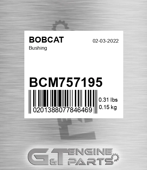 BCM757195 Bushing for BOBCAT
