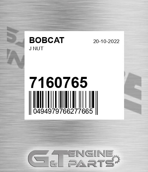 7160765 BOBCAT J Nut