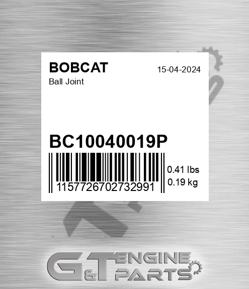 BC10040019P Ball Joint for BOBCAT