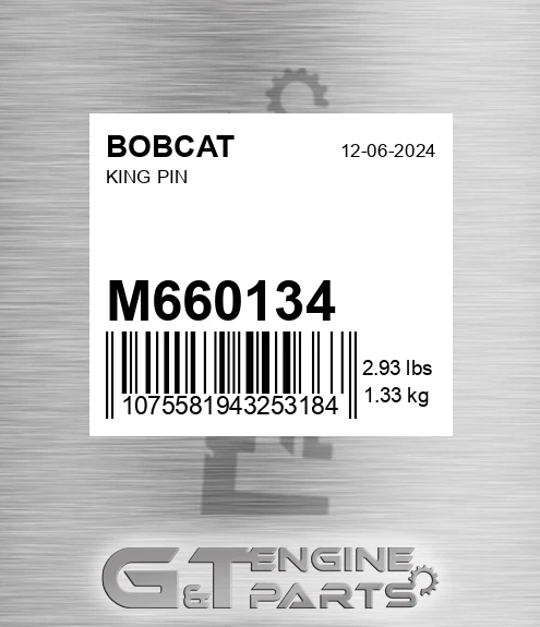 M66013.4 King Pin for BOBCAT