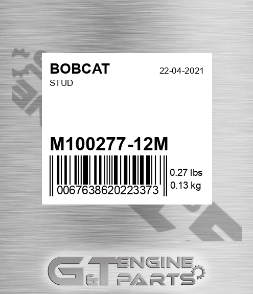 M100277-12M Stud for BOBCAT