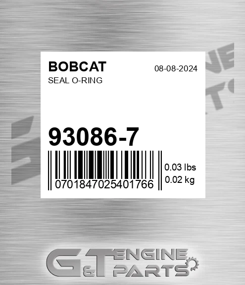 93086-7 Seal O-ring for BOBCAT