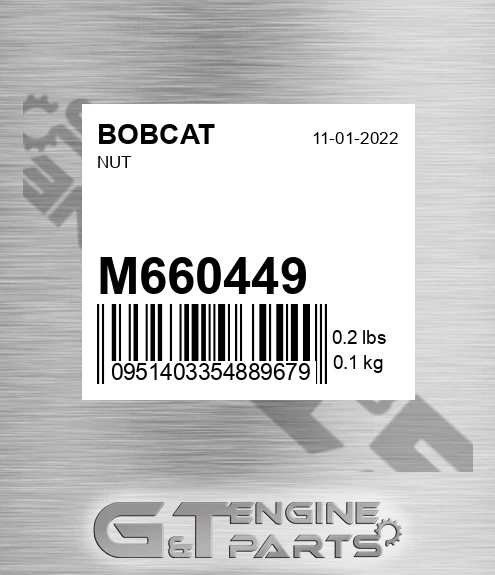M66044.9 Nut for BOBCAT