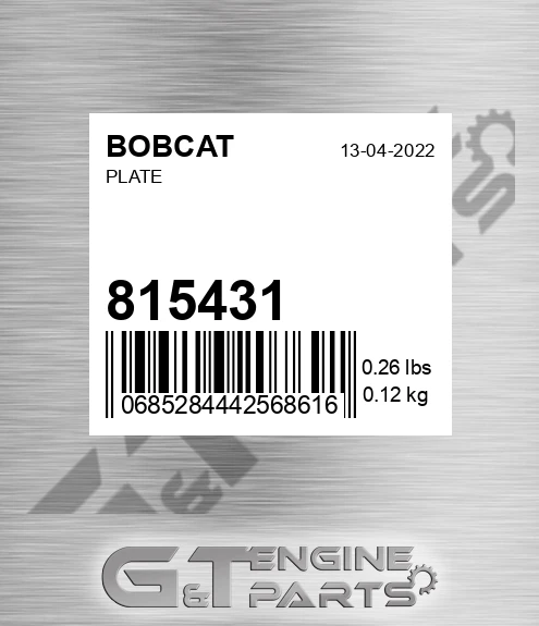 81543-1 Plate for BOBCAT