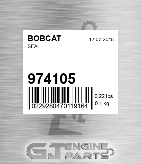 974105 Seal for BOBCAT