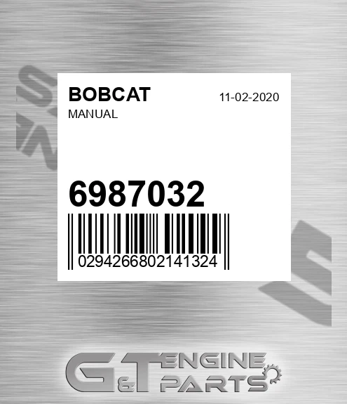 6987032 BOBCAT Manual