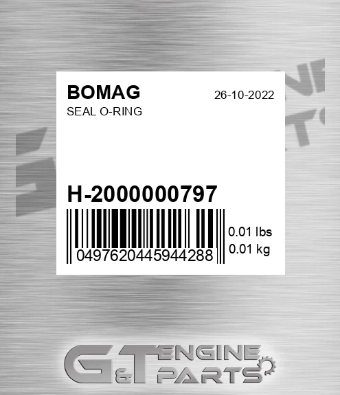 H-2000000797 Seal O-ring