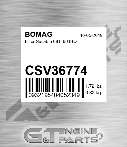 CSV36774 Filter Suitable 0814661bq