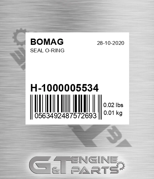 H-1000005534 Seal O-ring