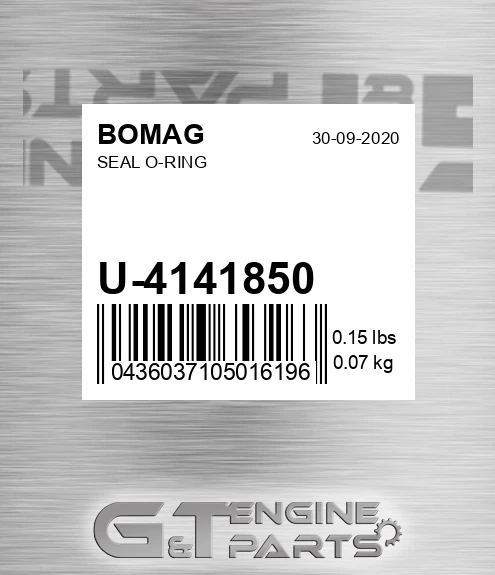 U-4141850 Seal O-ring