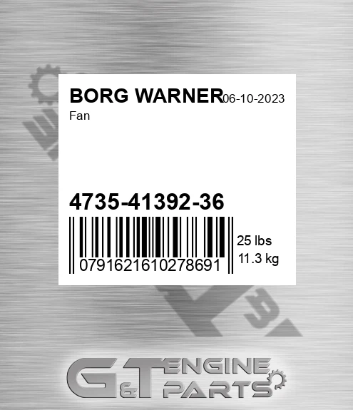 4735-41392-36 Fan for BORG WARNER