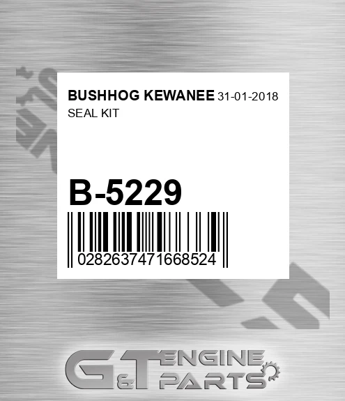 B-5229 Seal Kit for BUSHHOG KEWANEE